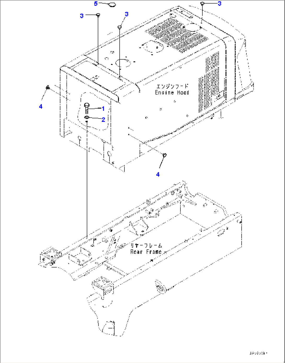Engine Hood, Mounting Parts (#70291-)