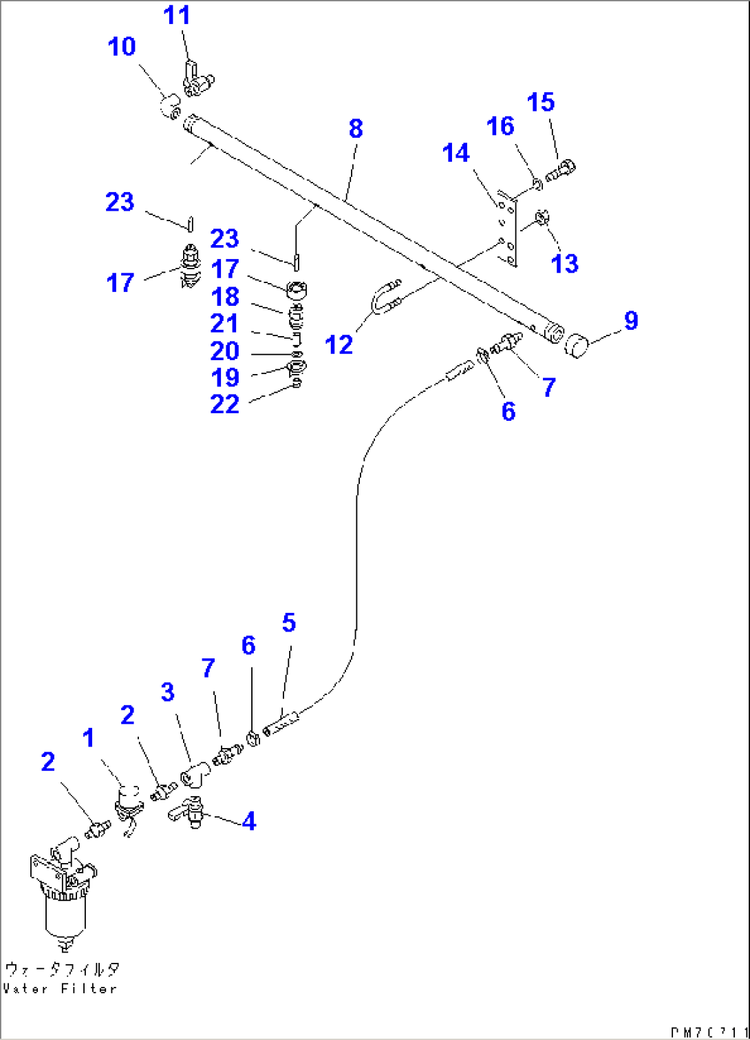 WATER PIPING (3/3) (REAR NOZZLE LINE)