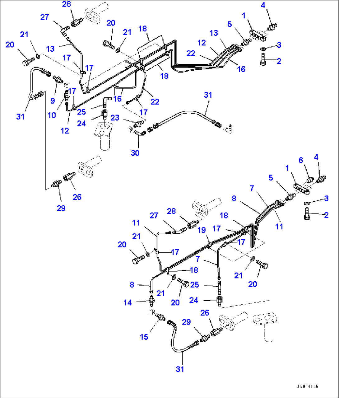 Front Lubrication Piping (#2633-)