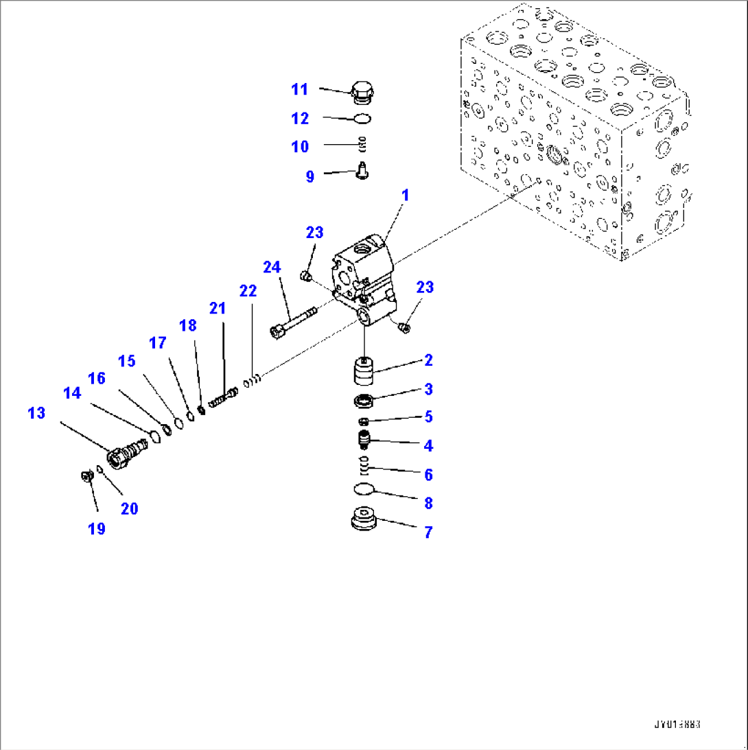Control Valve, Inner Parts (18/24) (#1001-)