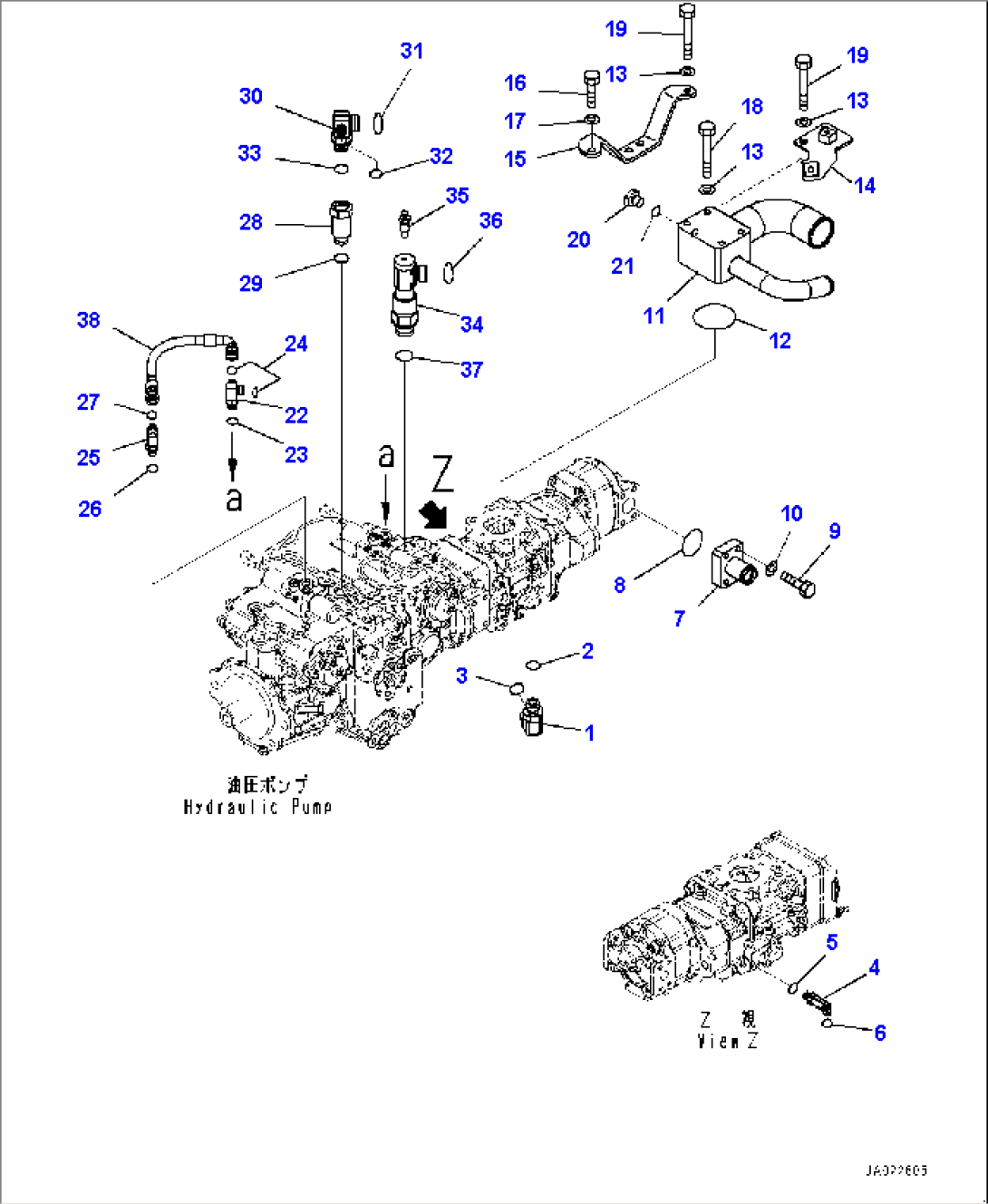 Hydraulic Pump, Related Parts (1/2) (#85001-)