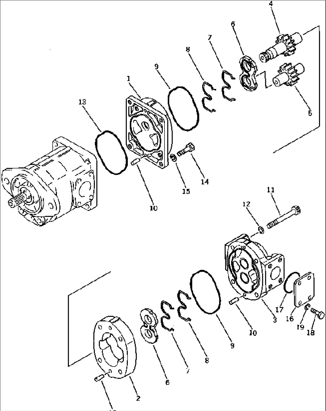 HYDRAULIC PUMP (TORQFLOW TRANSMISSION) (2/2) (MECHANICAL CONTROL TYPE)