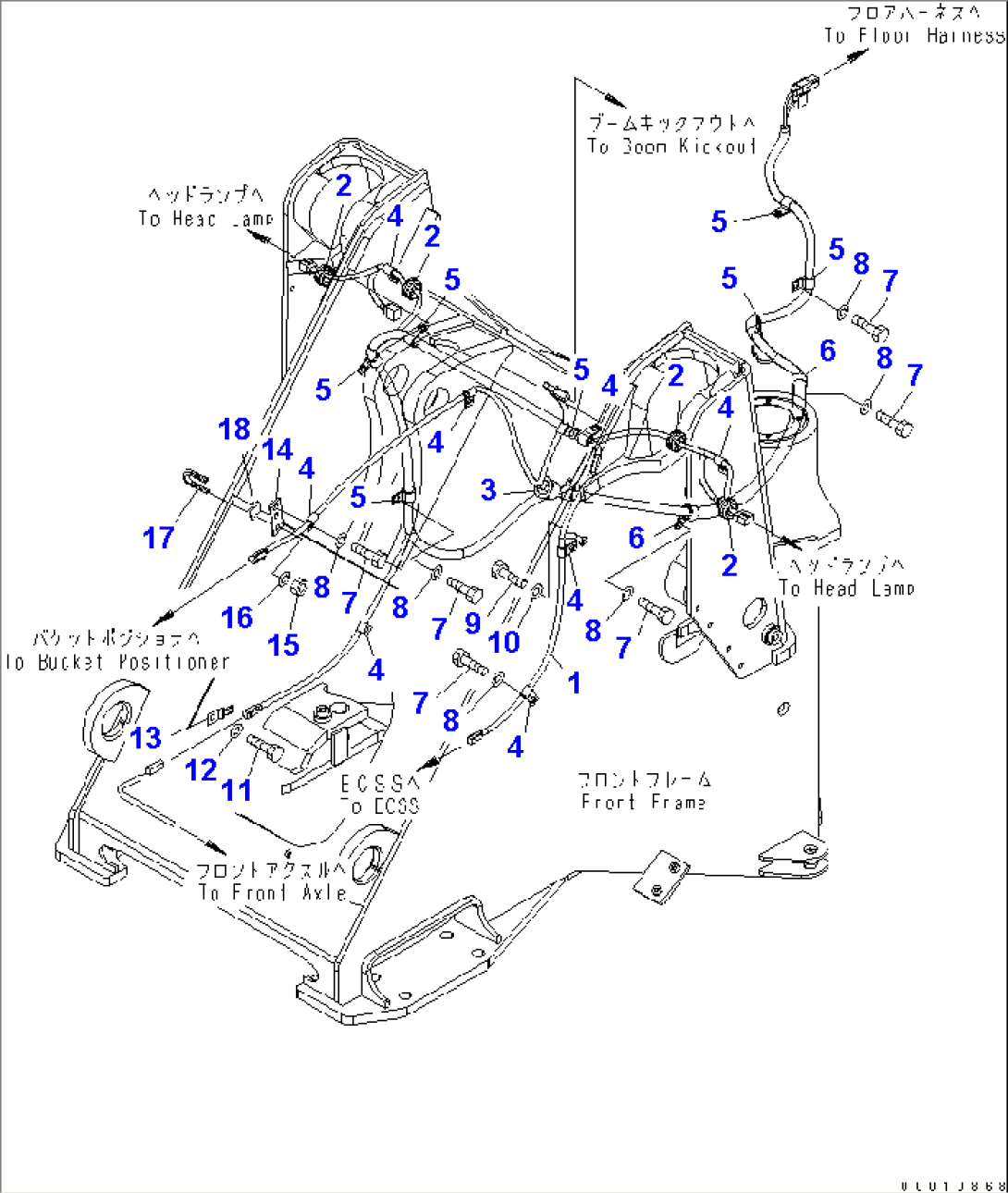 FRONT HARNESS (FOR FOG LAMP) (FOR MULTI COUPLER)(#65001-65042)