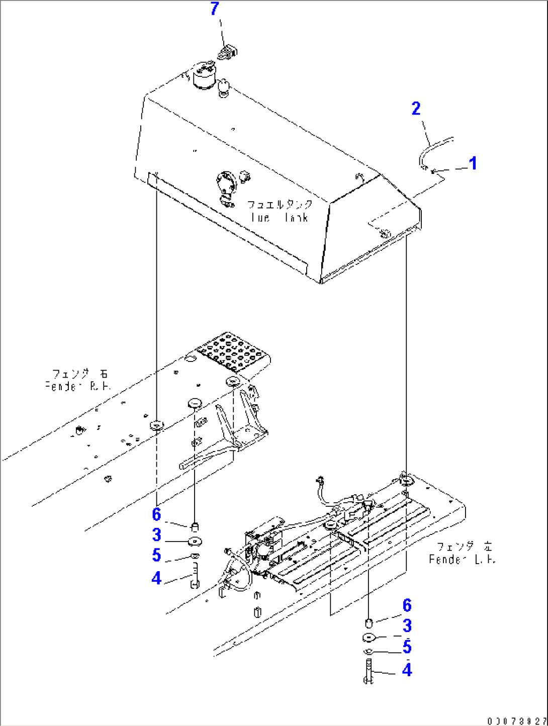 FUEL TANK (TUBE AND LOCK)(#1001-1004)