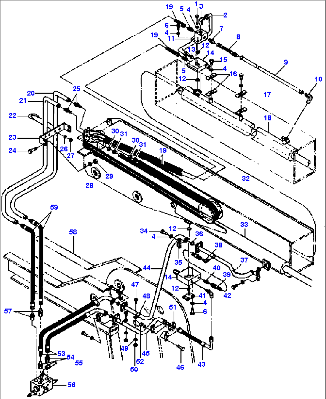 FIG. H0200-01A1 CROWD CYLINDER - THREE-SECTION POWER BOOM