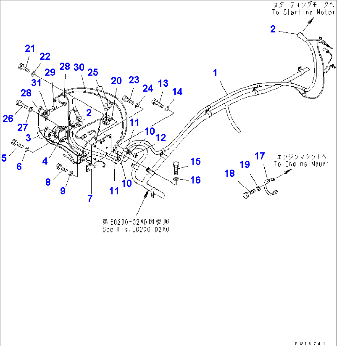 WIRING (STARTING HARNESS)(#K40001-K40391)
