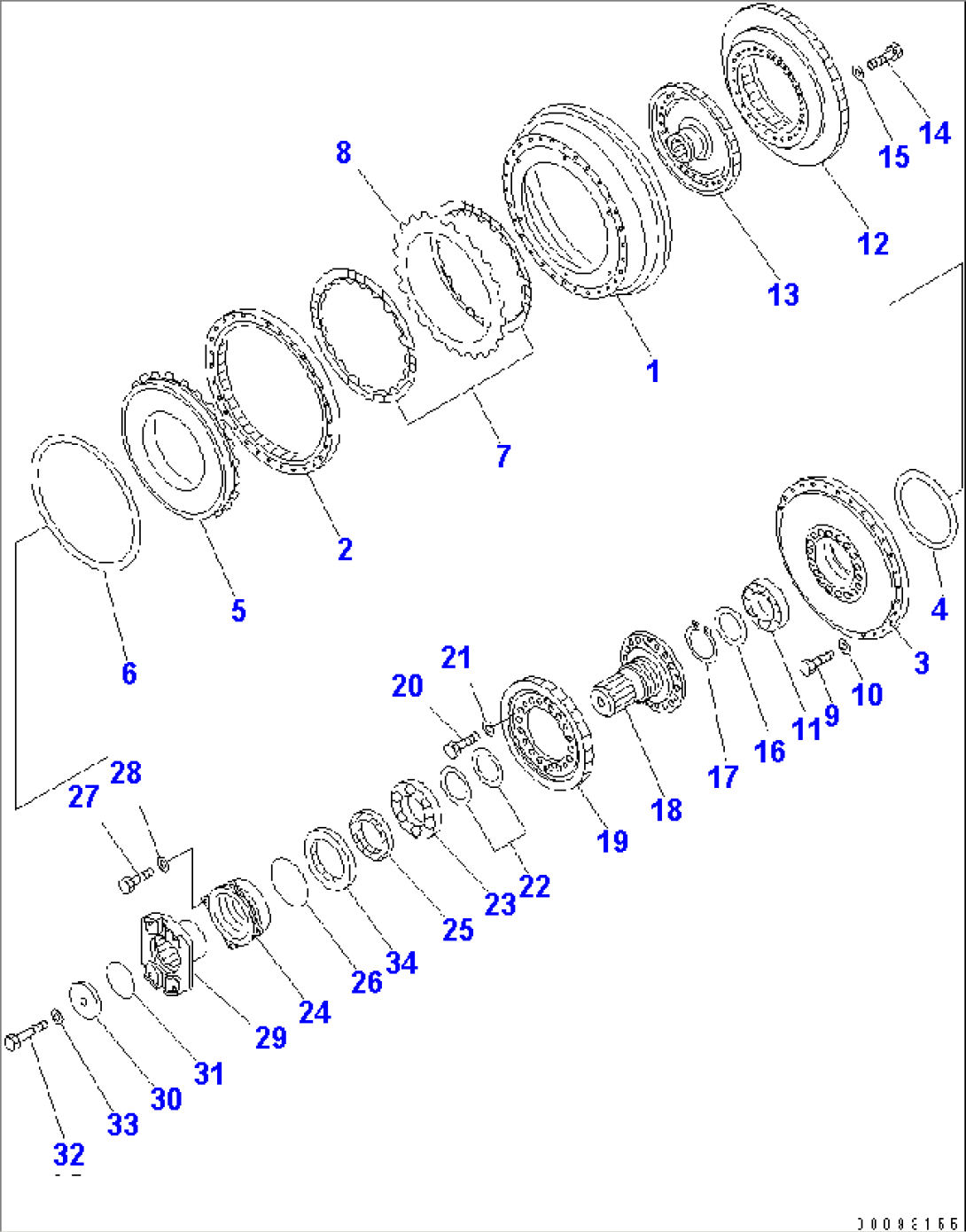 TORQUE CONVERTER (3/4) (INPUT SHAFT AND TURBINE)