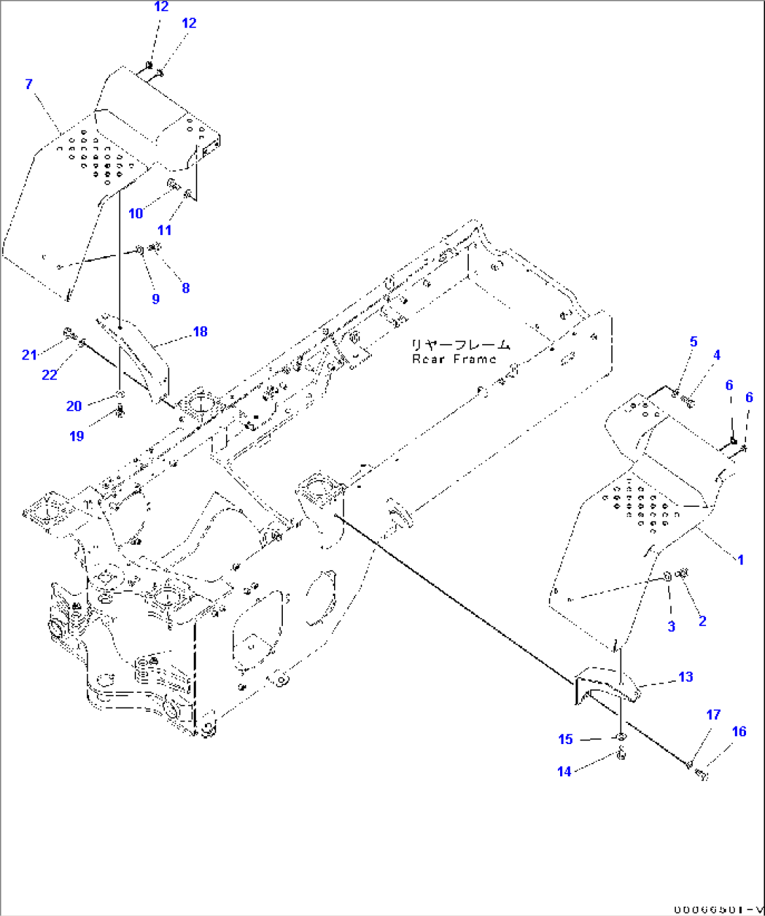 Rear Fender, Fender and Support