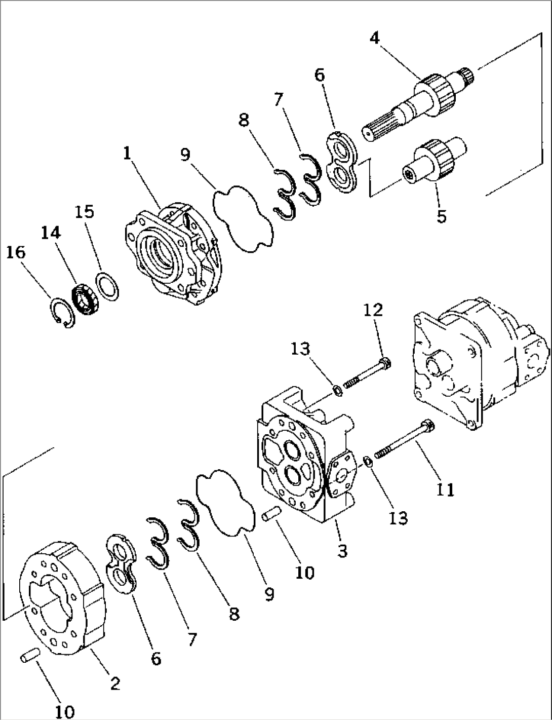 HYDRAULIC PUMP (STEERING AND HOIST) (1/2)