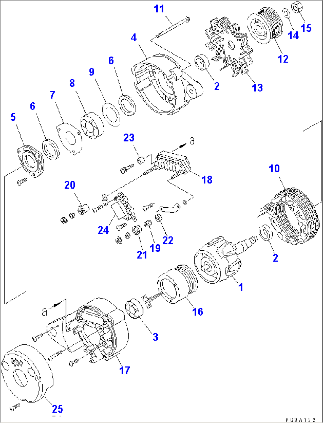 ALTERNATOR (35A) (SHIELD ALTERNATOR) (INNER PARTS)
