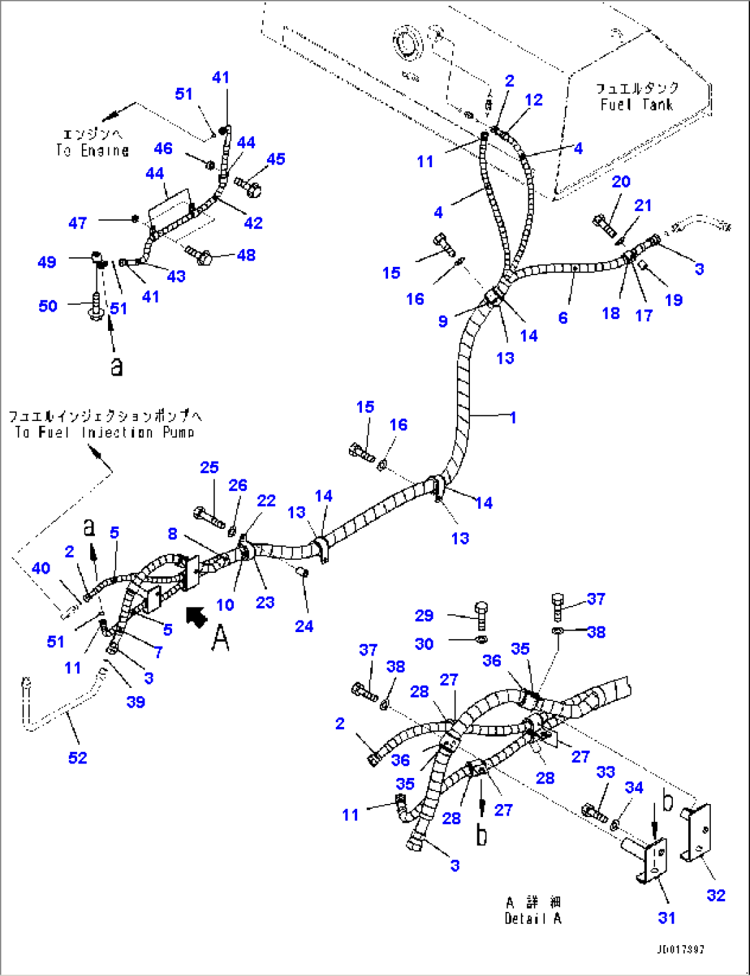 Fuel Piping, Hose and Bracket (#20003-20010)