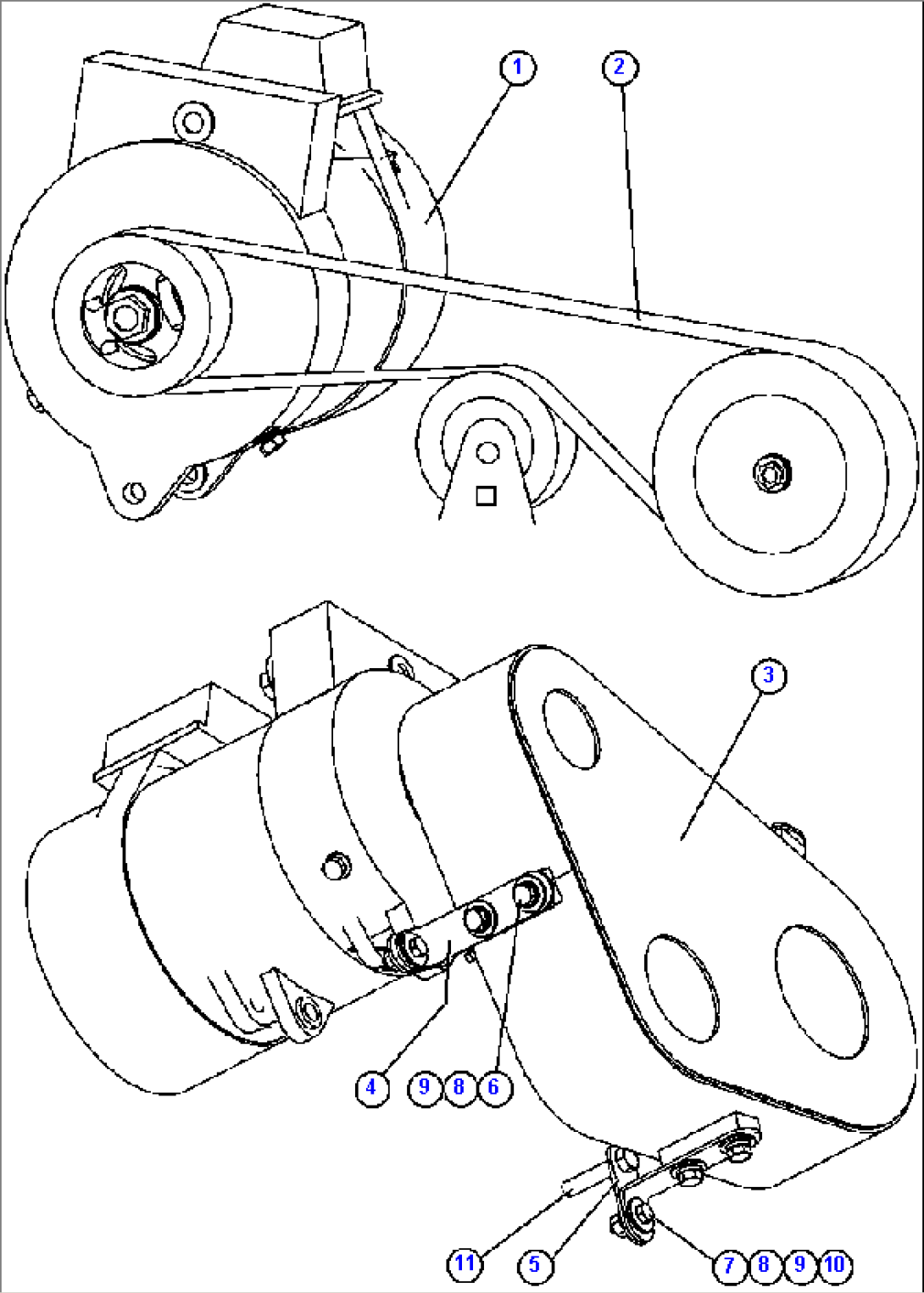 BATTERY CHARGING ALTERNATOR INSTL