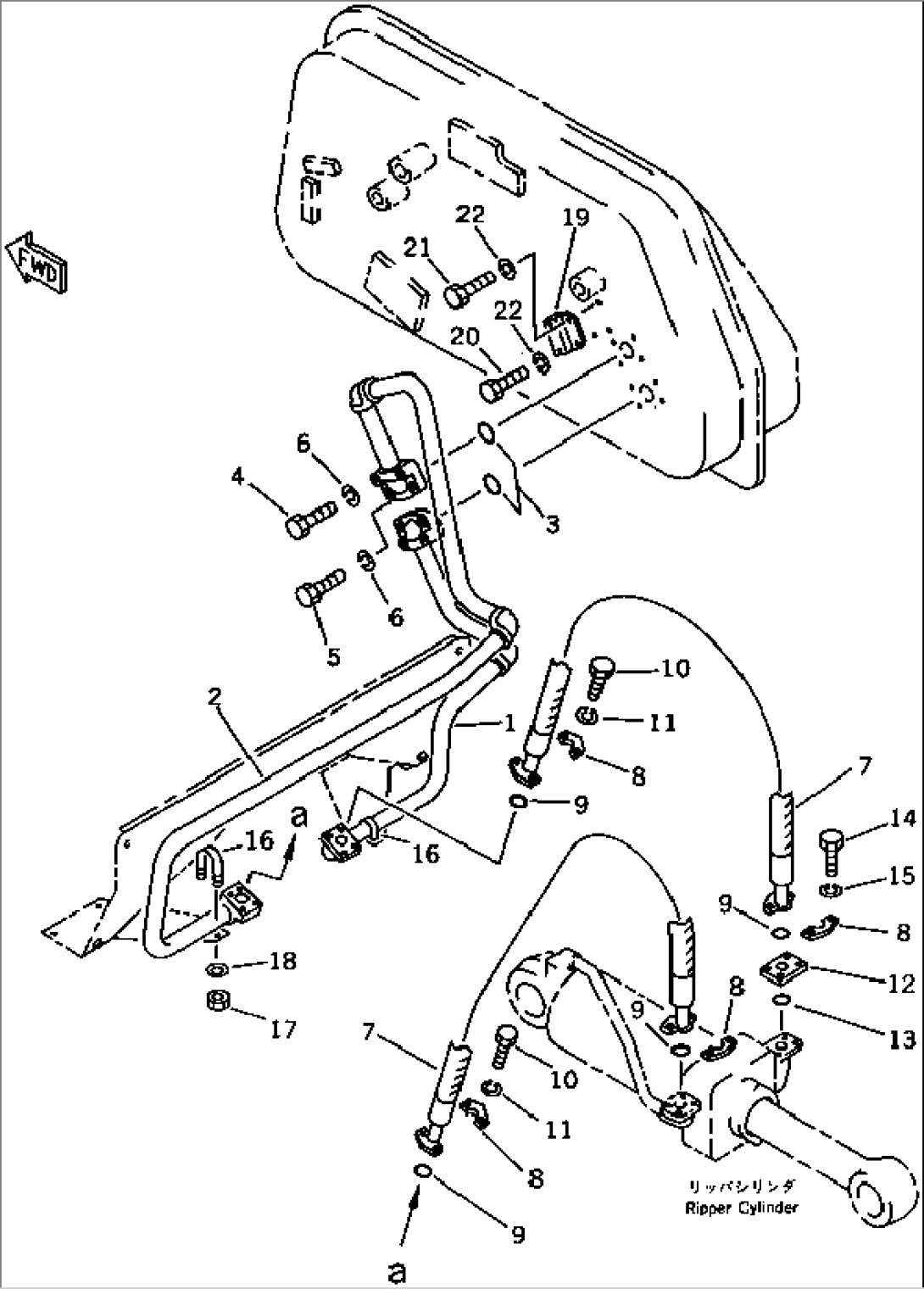 HYDRAULIC PIPING (RIPPER CYLINDER LINE)