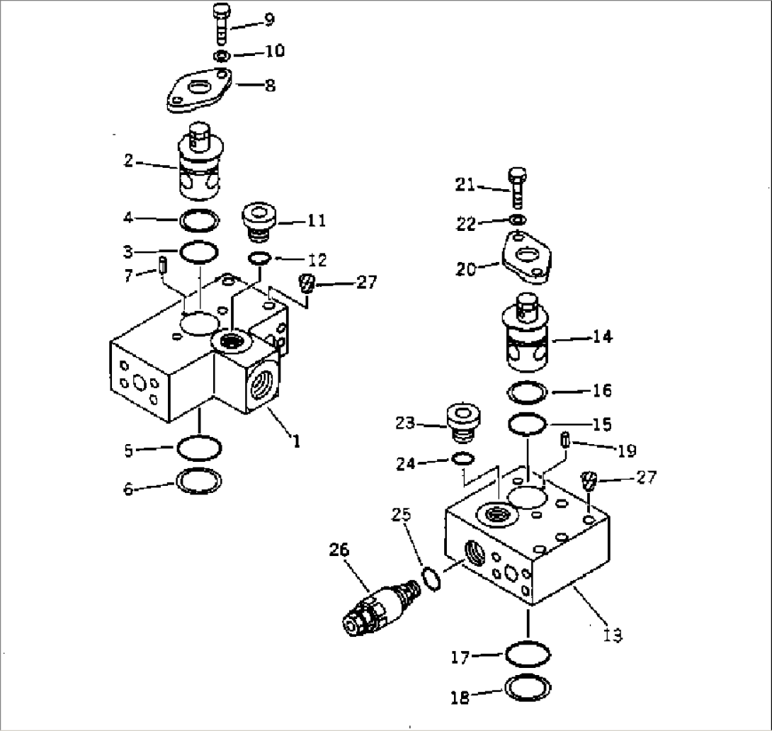 CROSS VALVE (FOR ADDITIONAL PIPING)(#36614-)