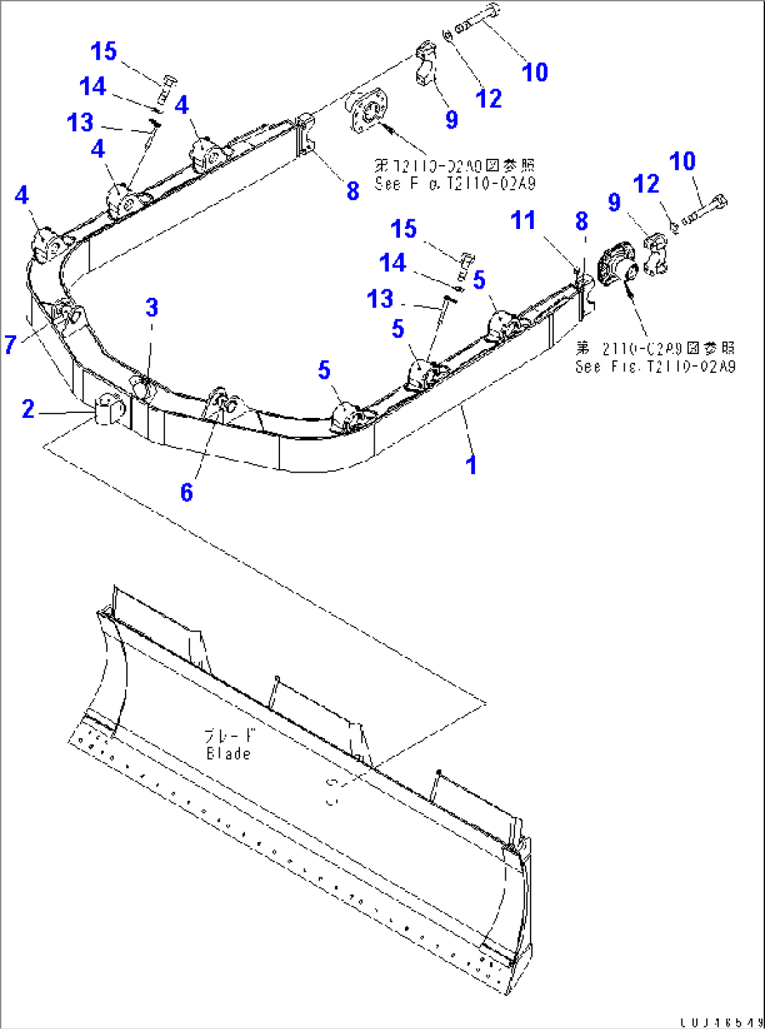 ANGLE DOZER FRAME(#11001-)