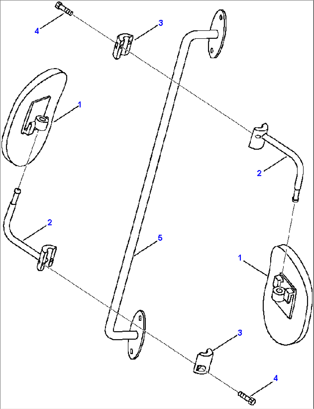 FIG. M1410-01A0 LEFT REAR VIEW MIRROR