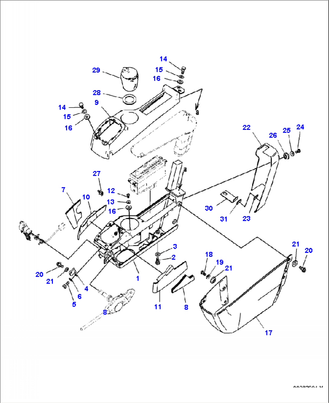 K1110-51A0 CAB CONSOLE, L.H.