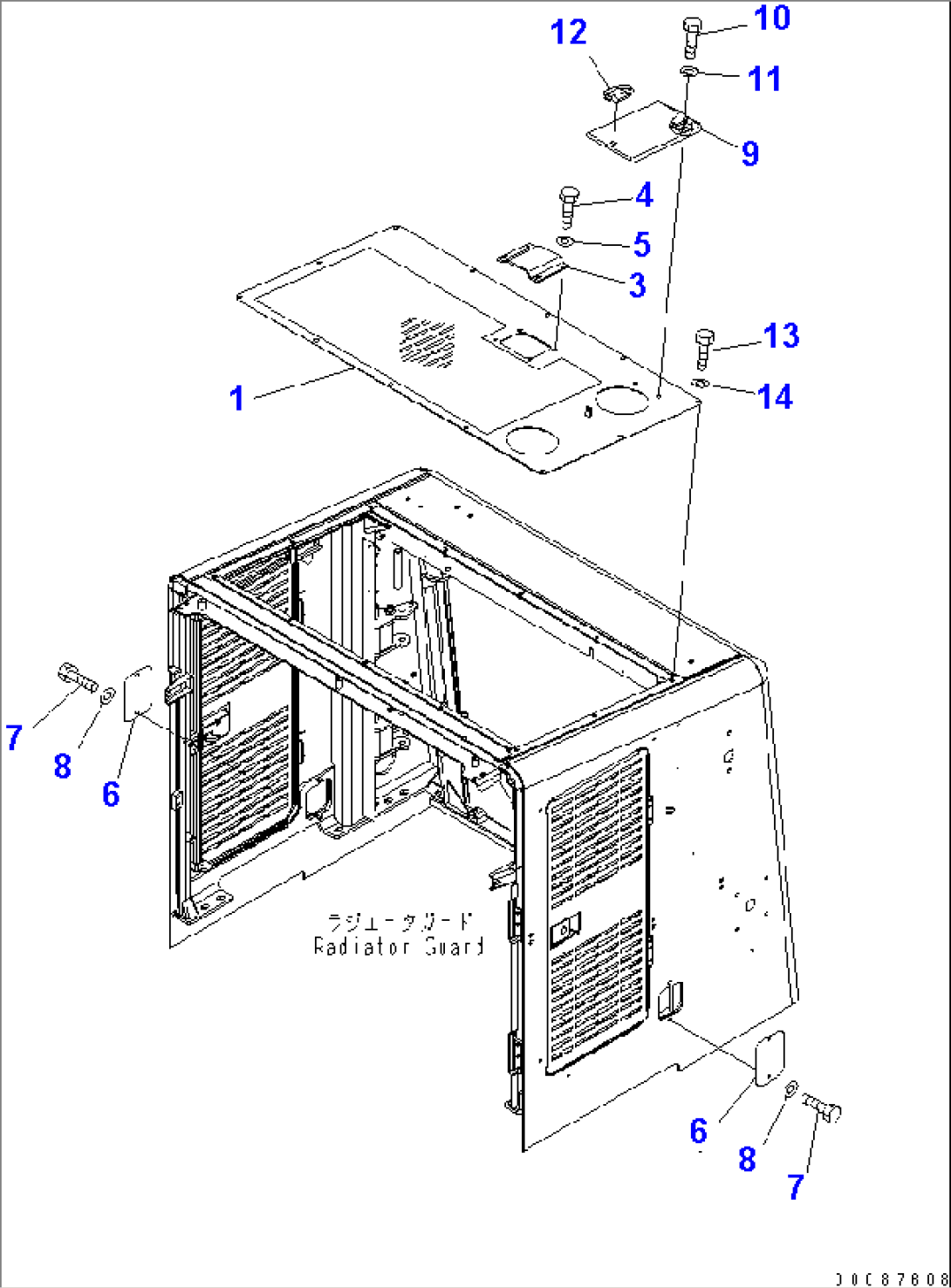 HOOD (COVER TOP) (WITH CAP LOCK)(#55001-)