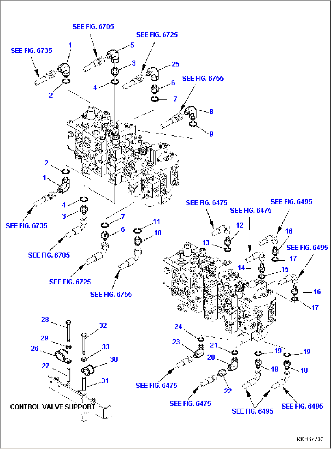 CONTROL VALVE (10-ELEMENTS) (WITH BACKHOE PPC) (1/3)