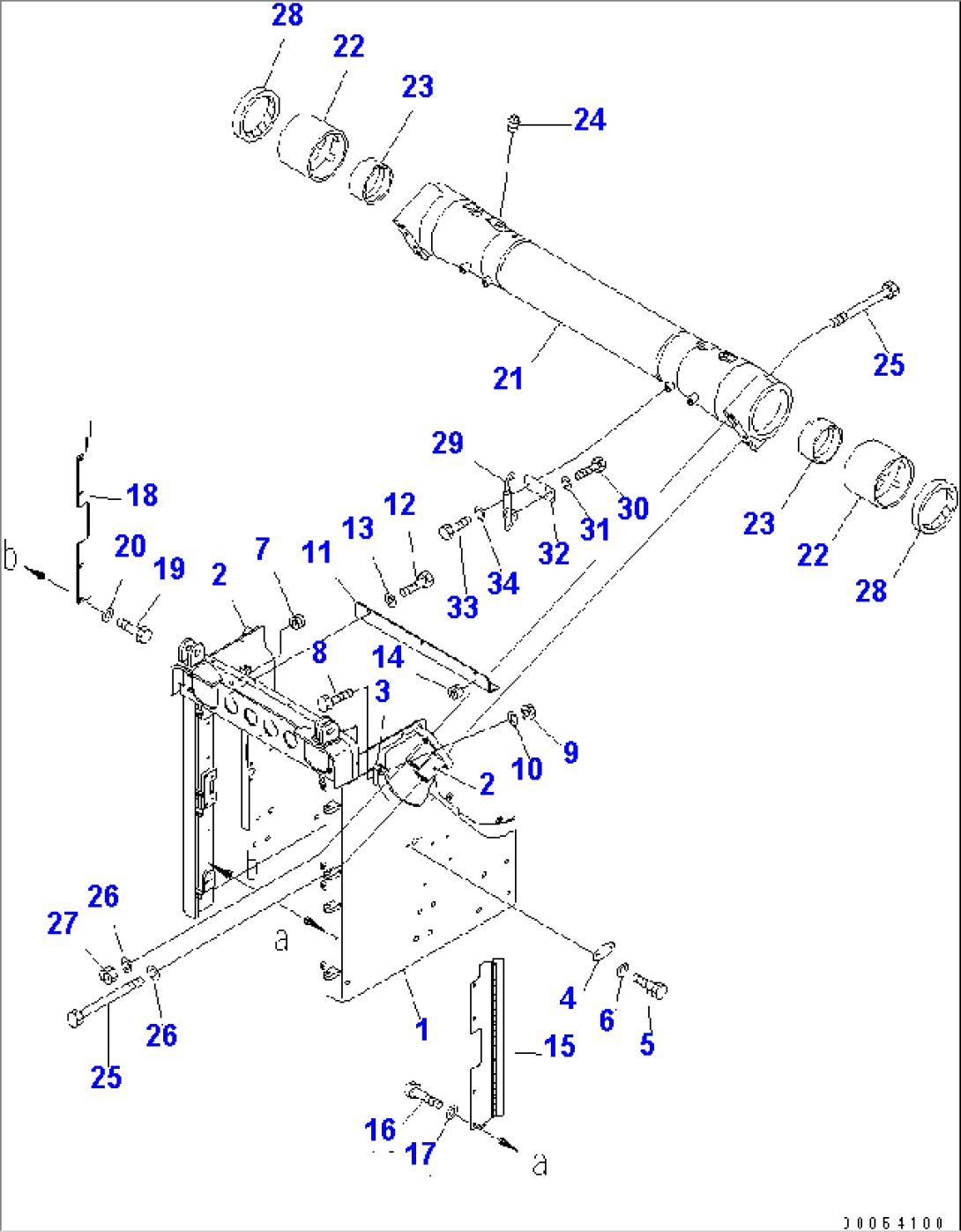 RADIATOR GUARD AND CYLINDER STAY (WOODY TERRAIN SPEC.)(#57120-)