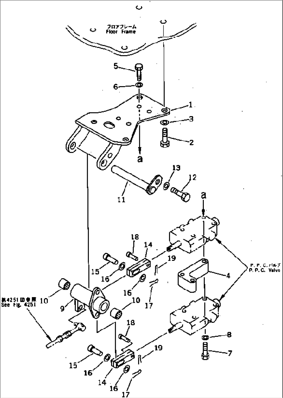 WORK EQUIPMENT CONTROL PEDAL AND LINKAGE (2/2) (FOR 2ND BOOM)