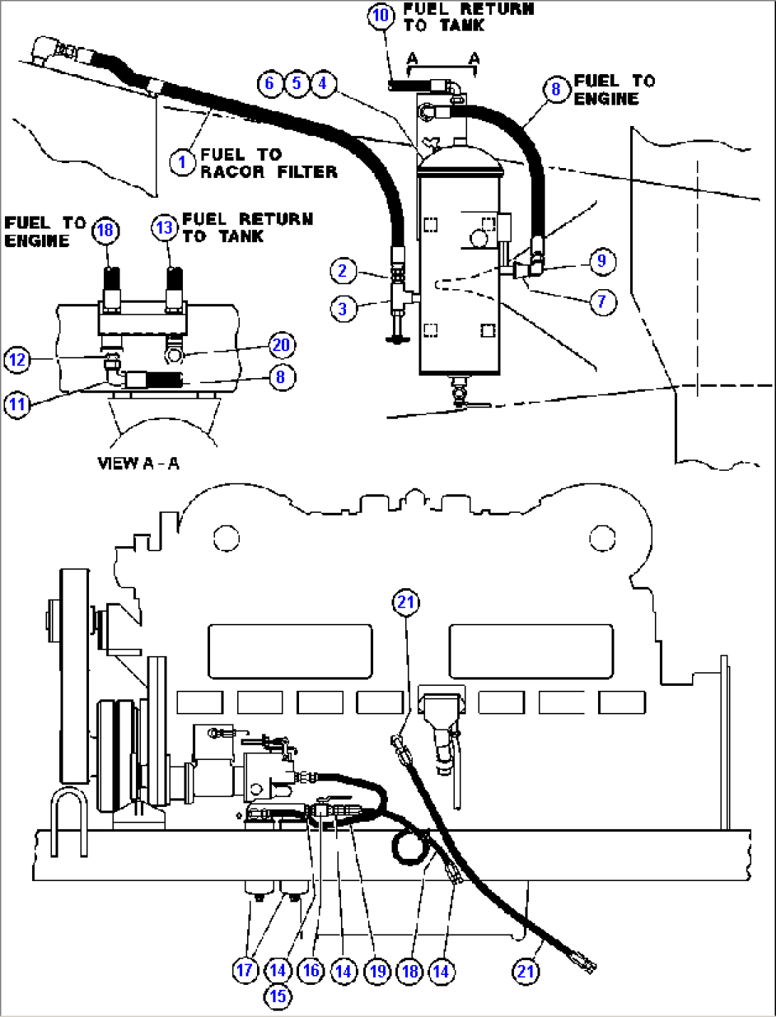 FUEL FILTER PIPING & INSTL