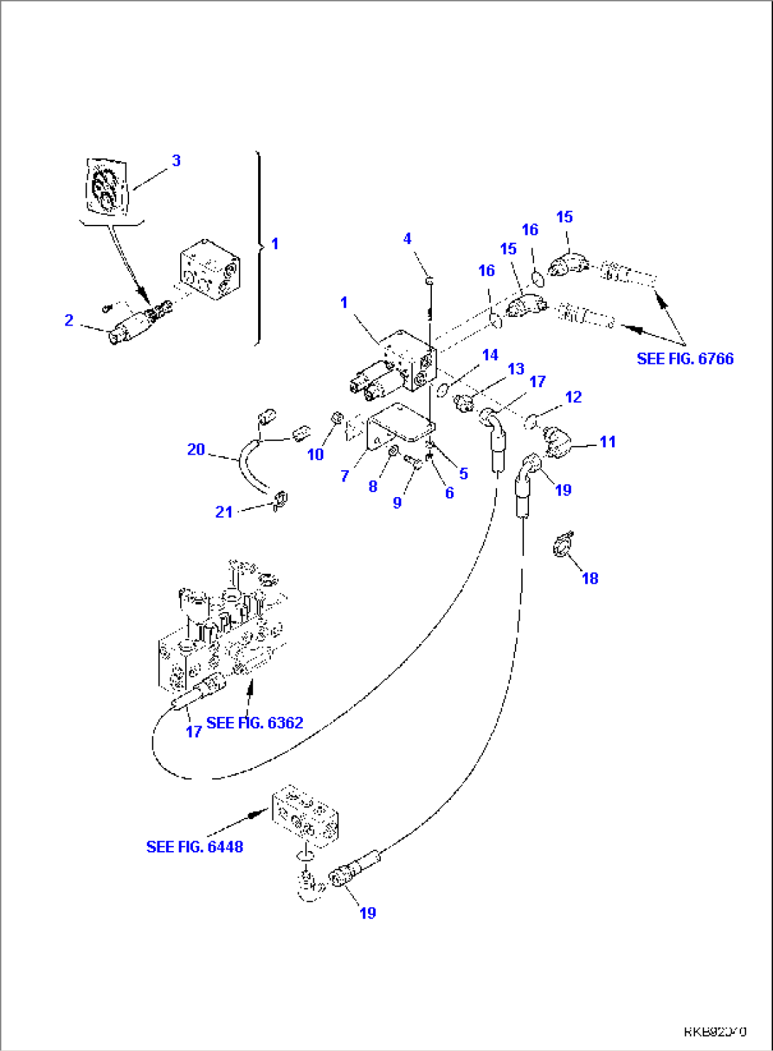 HYDRAULIC PIPING (SERVOCONTROL LINE) (TELESCOPIC ARM LINE) (2/2)