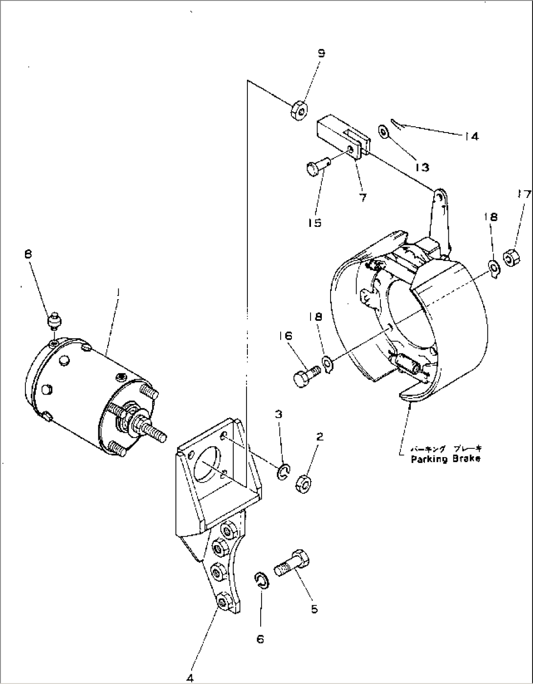 PARKING BRAKE ACTUATOR AND LINKAGE