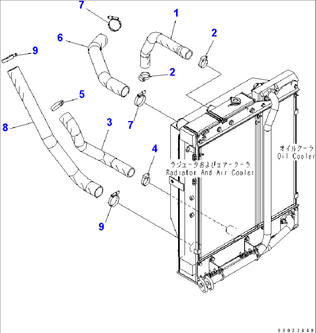 COOLING (RADIATOR AND CHARGE OIL COOLER HOSE)