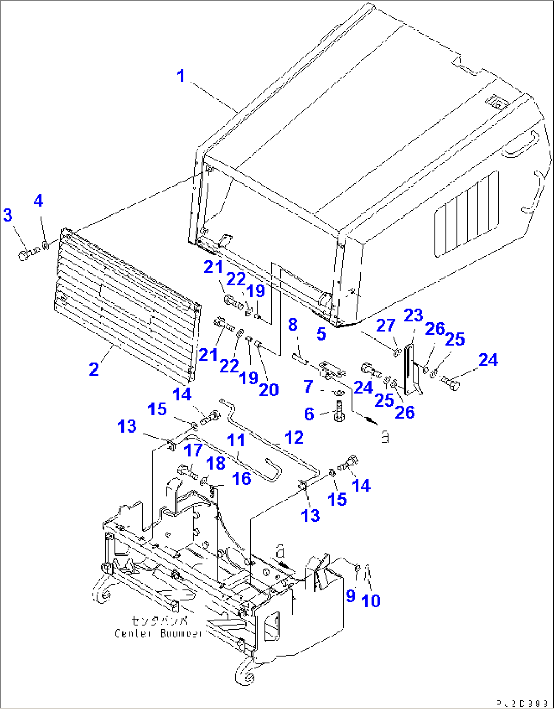 ENGINE HOOD AND RELATED PARTS (1/2) (RADIATOR CUARTAIN)