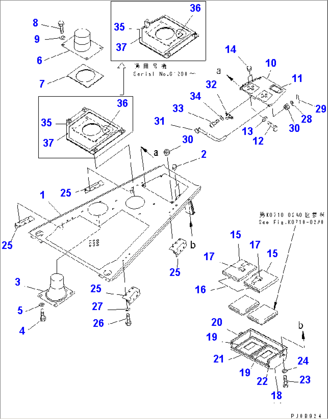 ENGING HOOD (WITH PRE CLEANER) (WITH CAB) (WITH ROPS SWEEP)(#3034-4000)