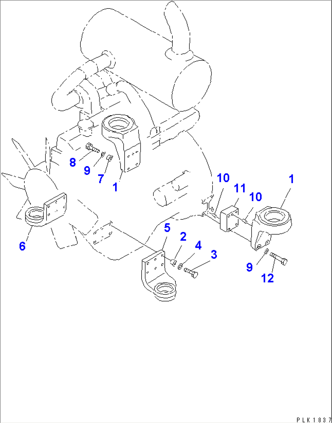 ENGINE MOUNT (BRACKET)(#1033-1800)