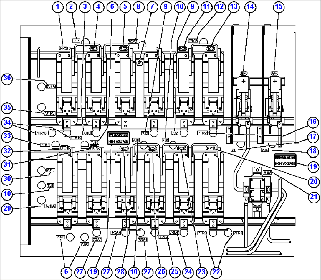 CONTROL CABINET ASSEMBLY - FRONT - 1