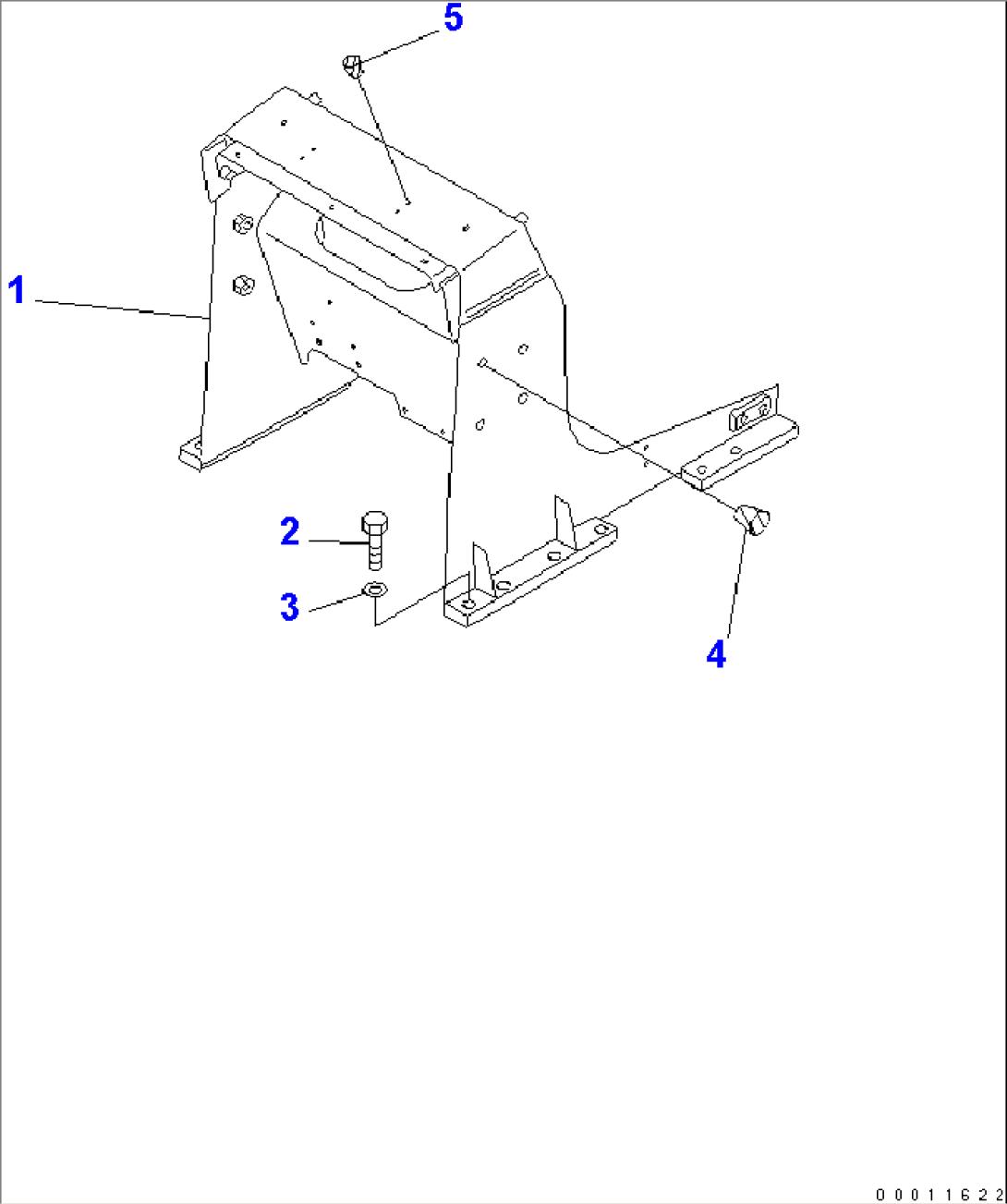 SIDE FRAME (FOR ANGLE DOZER) (FOR 2 LEVERS STEERING)