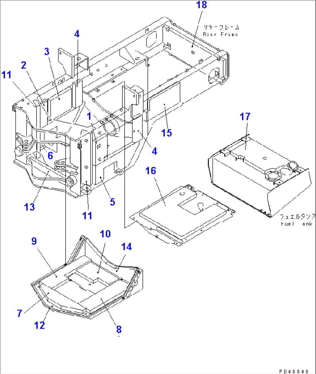 NOISE ABATEMENT PARTS (2/2) (FOR REAR FRAME AND UNDER GUARD) (SUPER SILENT SPEC.)(#50001-)