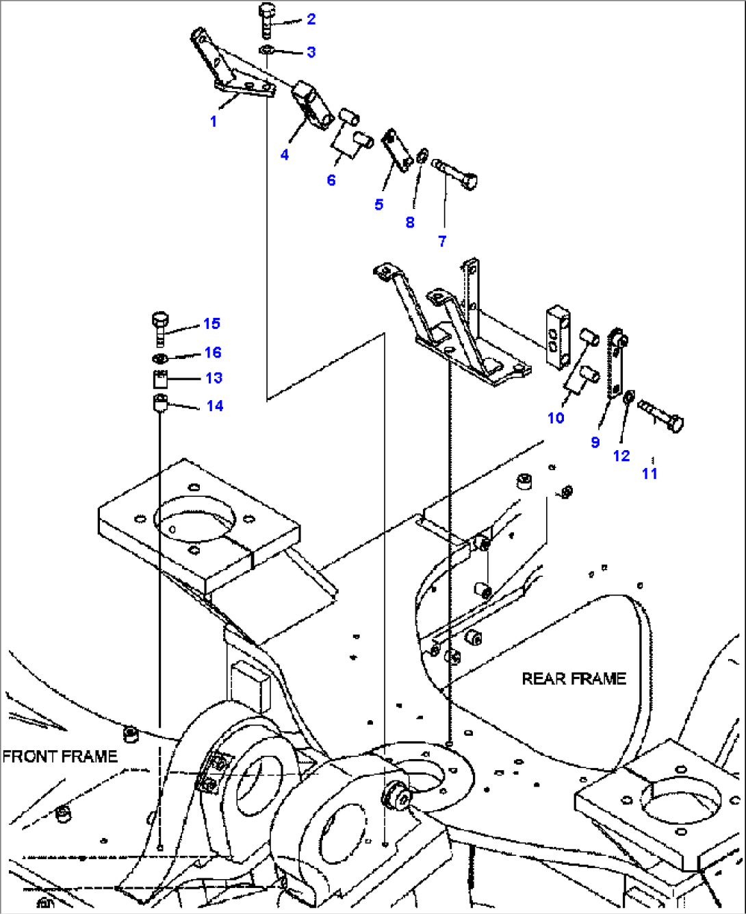H4410-06A0 HYDRAULIC STEERING PIPING PPC LINE MOUNTING BRACKETS