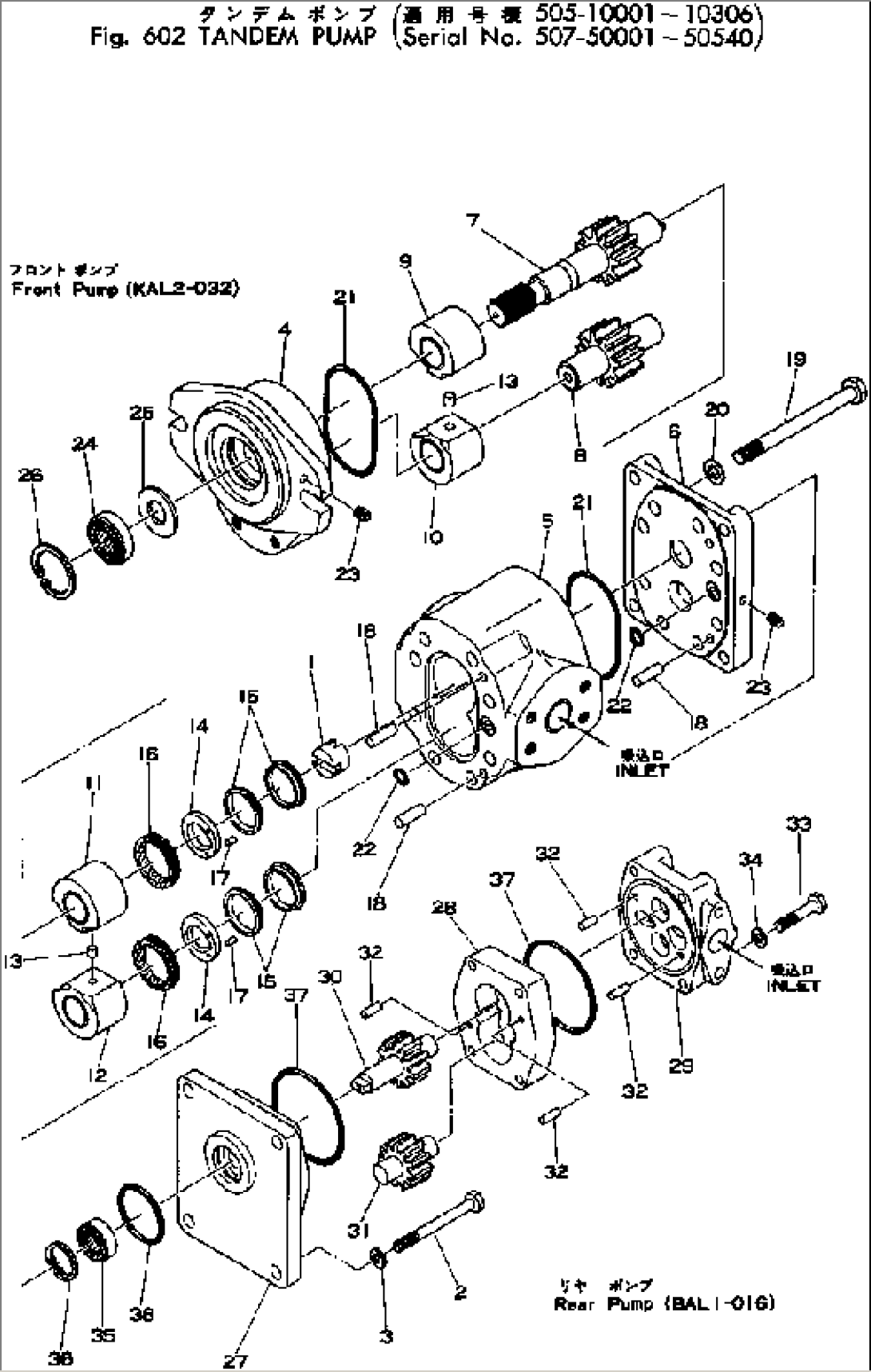 TANDEM PUMP(#10001-10306)