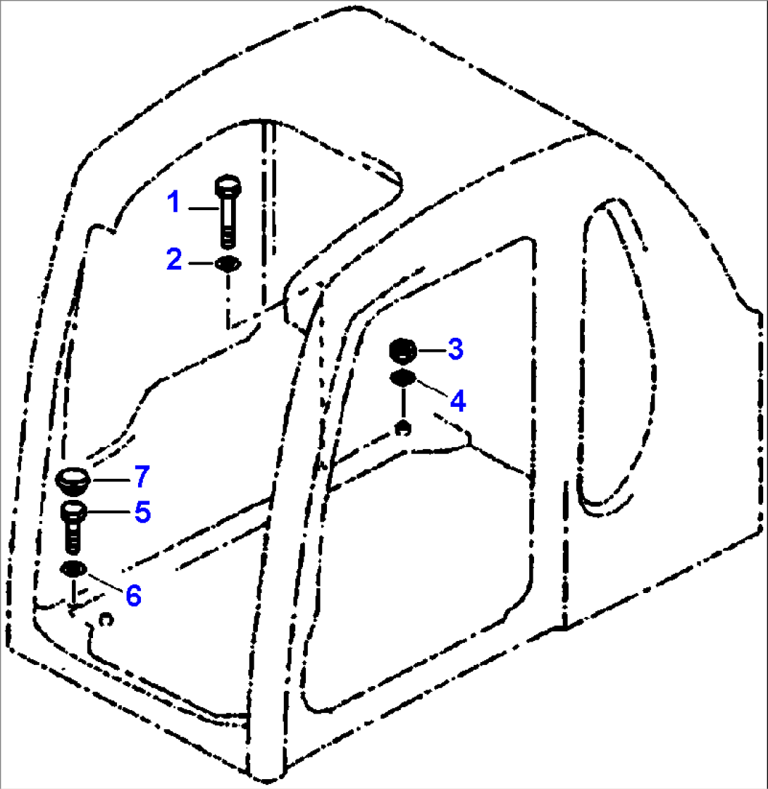 FIG. K0210-14B5 OPERATOR CAB - INSTALLATION PARTS