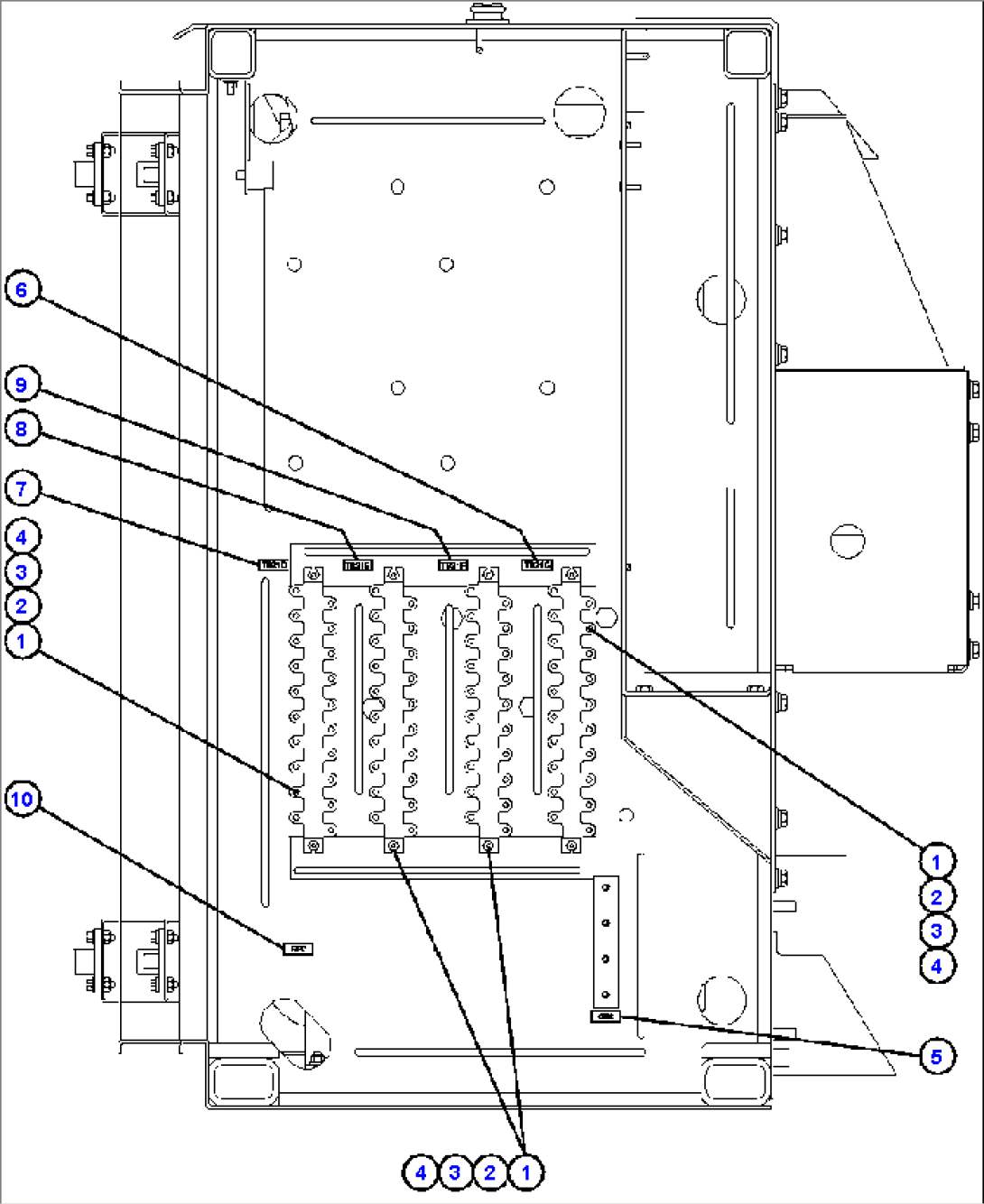 CONTROL CABINET RIGHT DOOR (LEFT SIDE WALL)