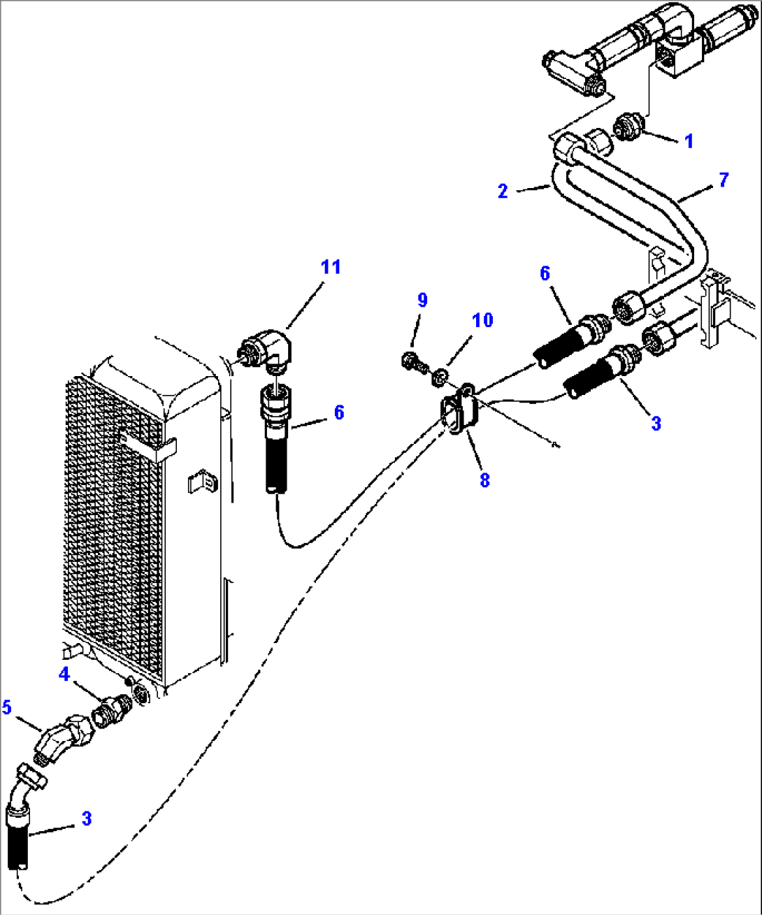 H6303-01A0 MACHINE PIPING OIL COOLER LINE
