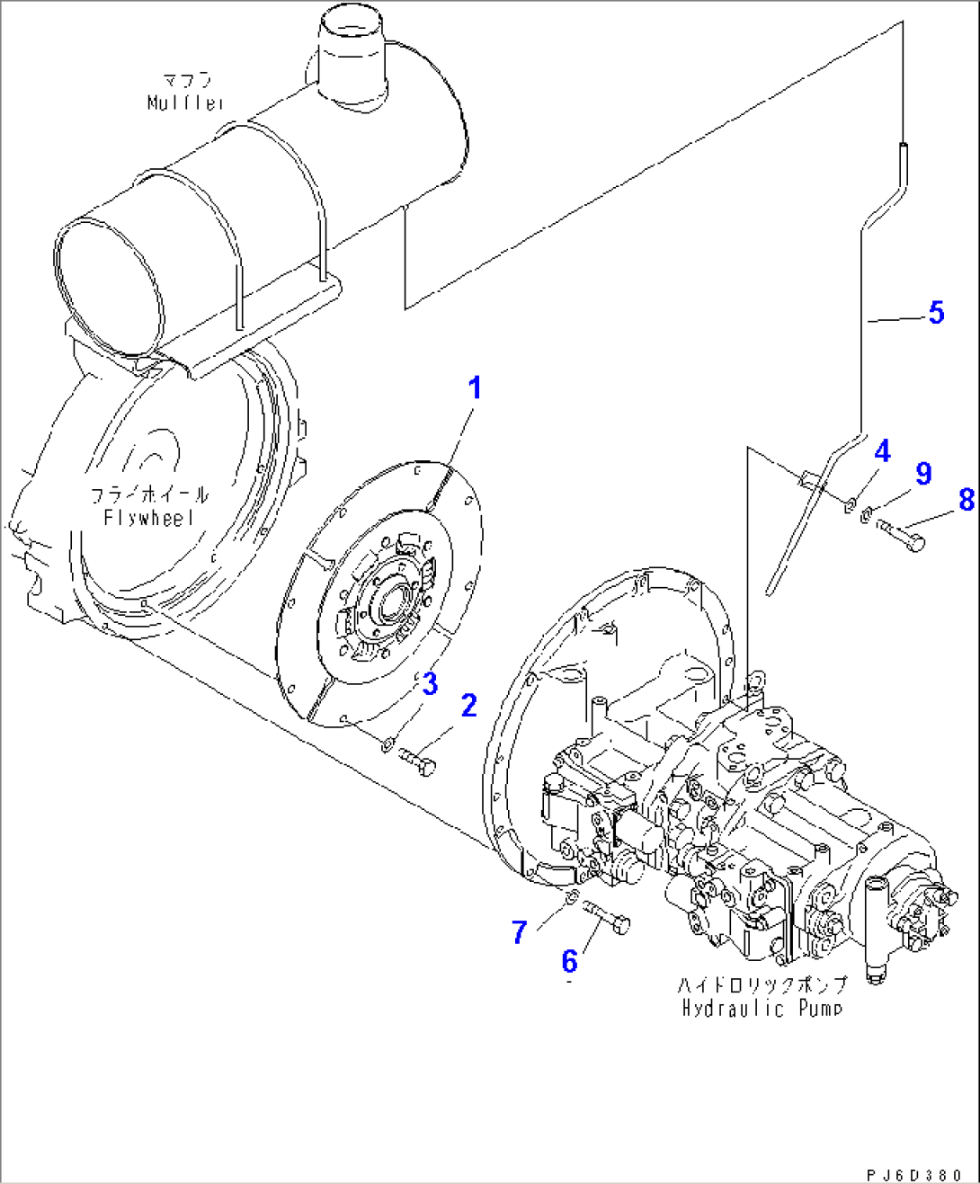 MAIN PUMP CONNECTING PARTS (DAMPER DISK AND TUBE)