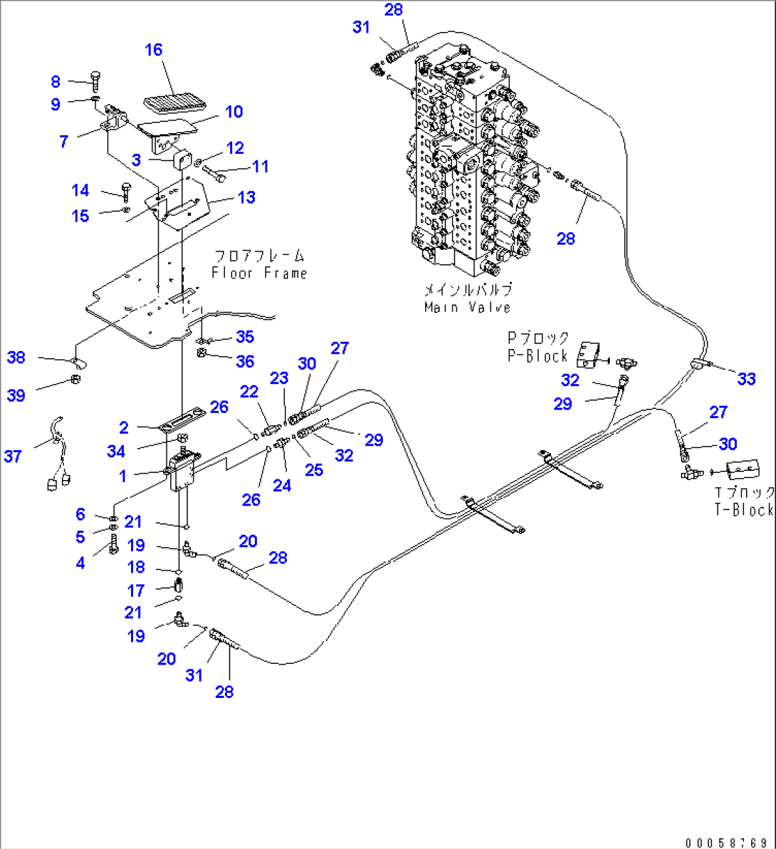 OPERATOR´S CAB (FLOOR) (ATTACHMENT CONTROL)