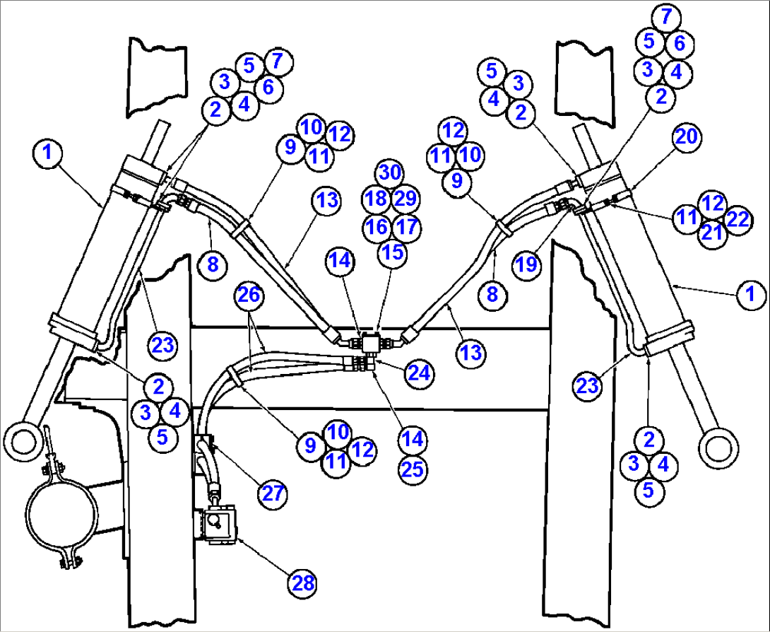 STEERING CYLINDER PIPING