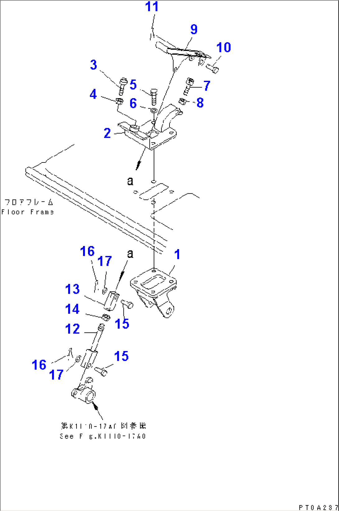 FLOOR FRAME (DECEL PEDAL) (1/2)(#1801-)