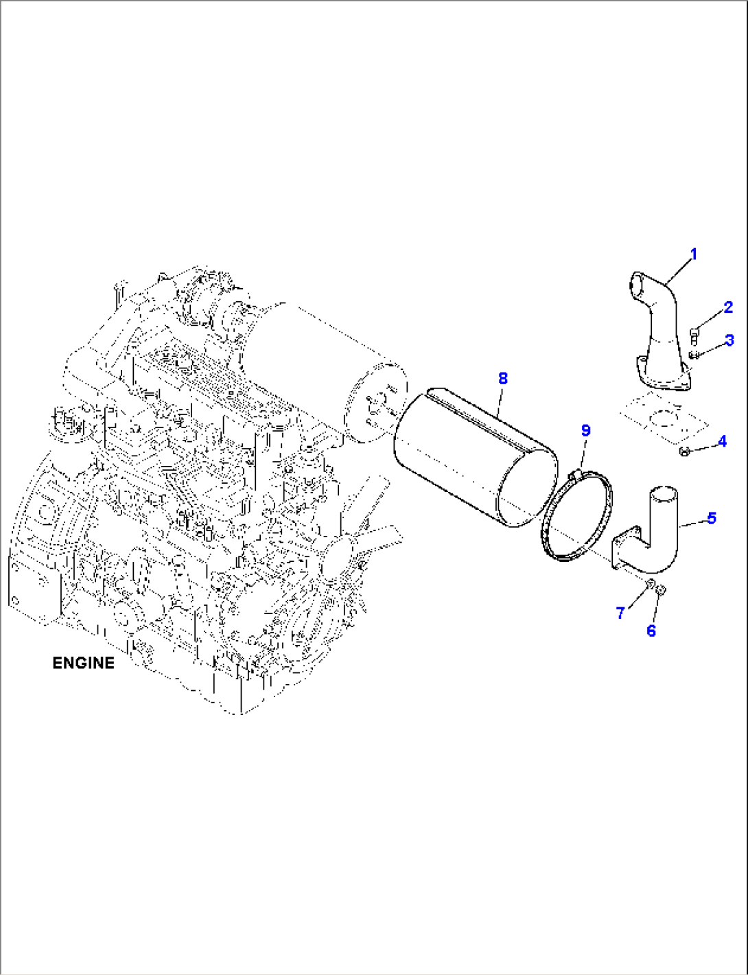 MUFFLER AND PIPING