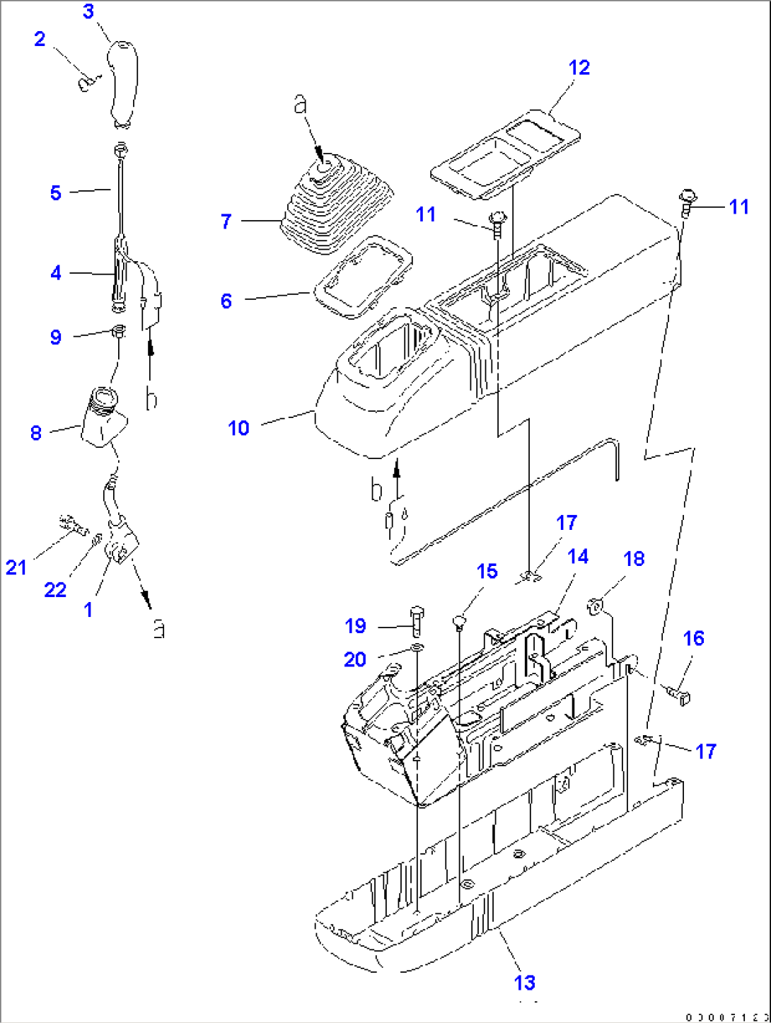 RIGHT STAND (LEVER AND COVER) (FOR LOADER)(#K32001-)