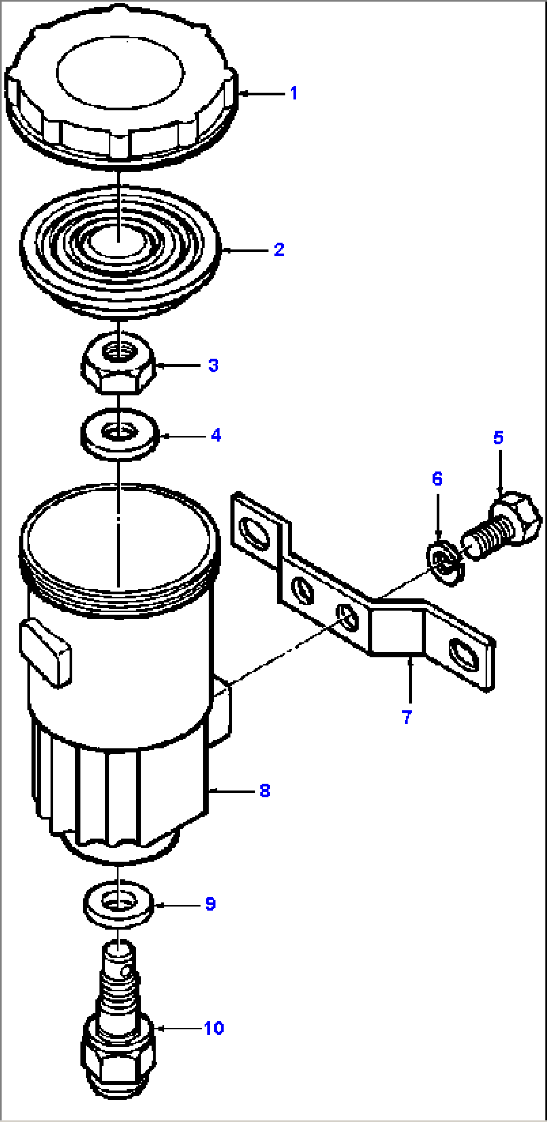 BRAKE FLUID RESERVOIR S/N 10698 & UP