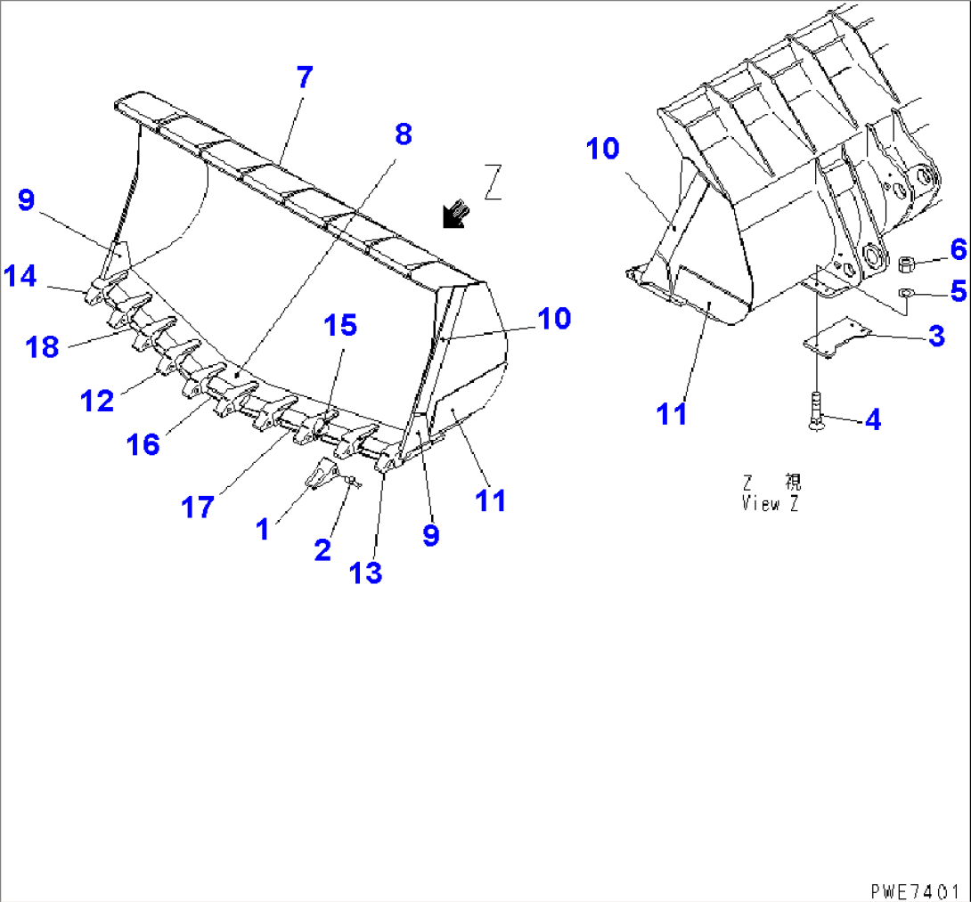SPADE NOSE BUCKET¤ 5.6M3 (WITH TOOTH)