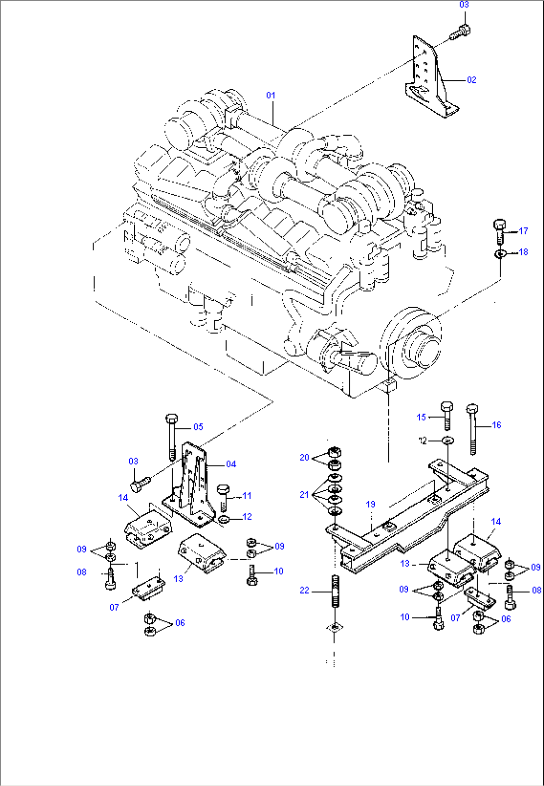 CU-Diesel Engine, Mountings