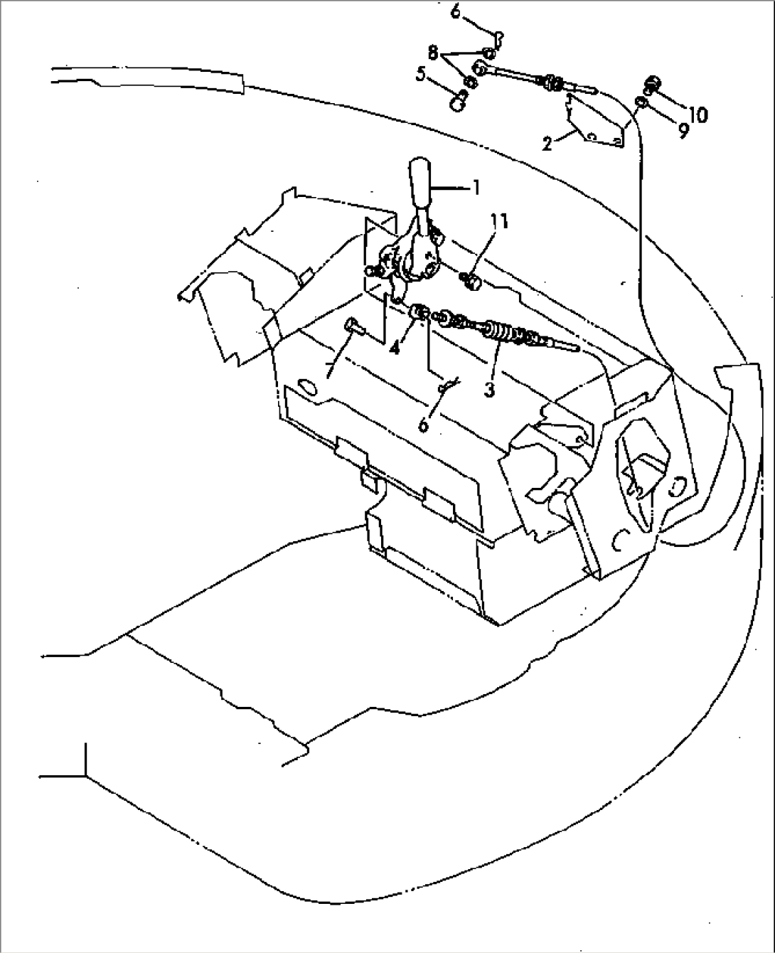 FUEL CONTROL LEVER AND LINKAGE
